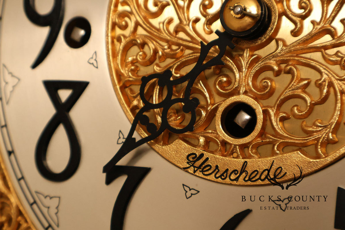 Herschede Burl Wood Five Tube Grandfather Clock