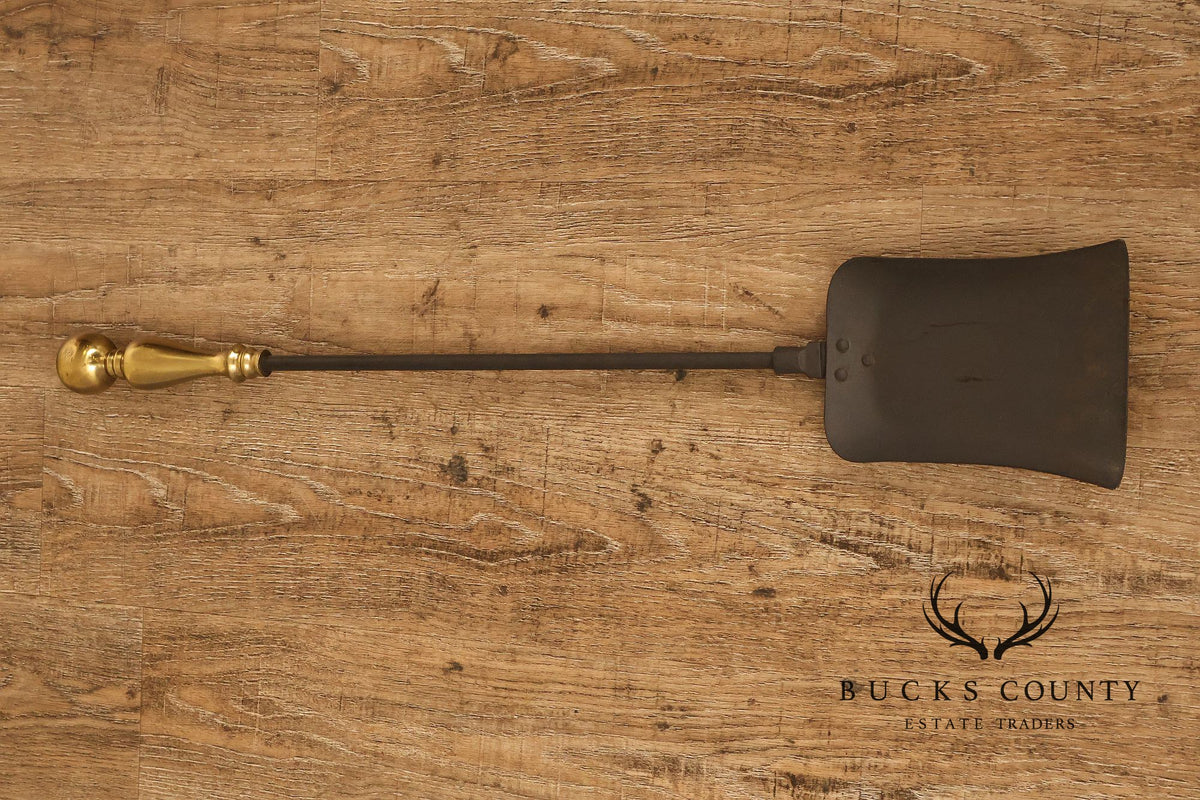 Vintage Brass Six-Piece Fireplace Tool Set