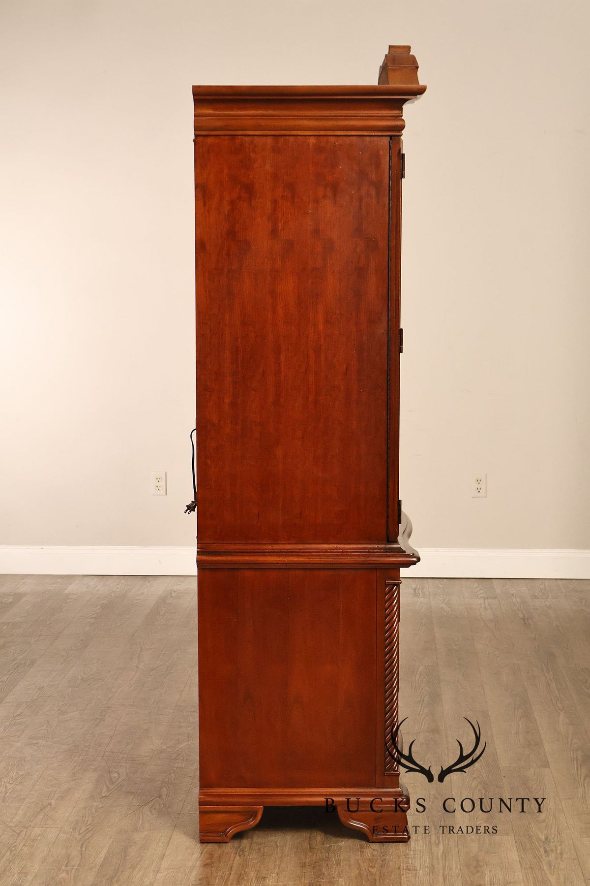 Stanley Furniture Traditional Carved Cherry Bedroom Storage Armoire