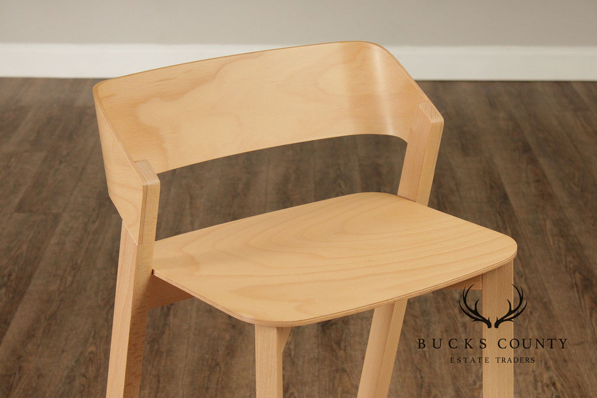 QUALITY BENTWOOD SET OF SIX MERANO BARSTOOLS BY TON