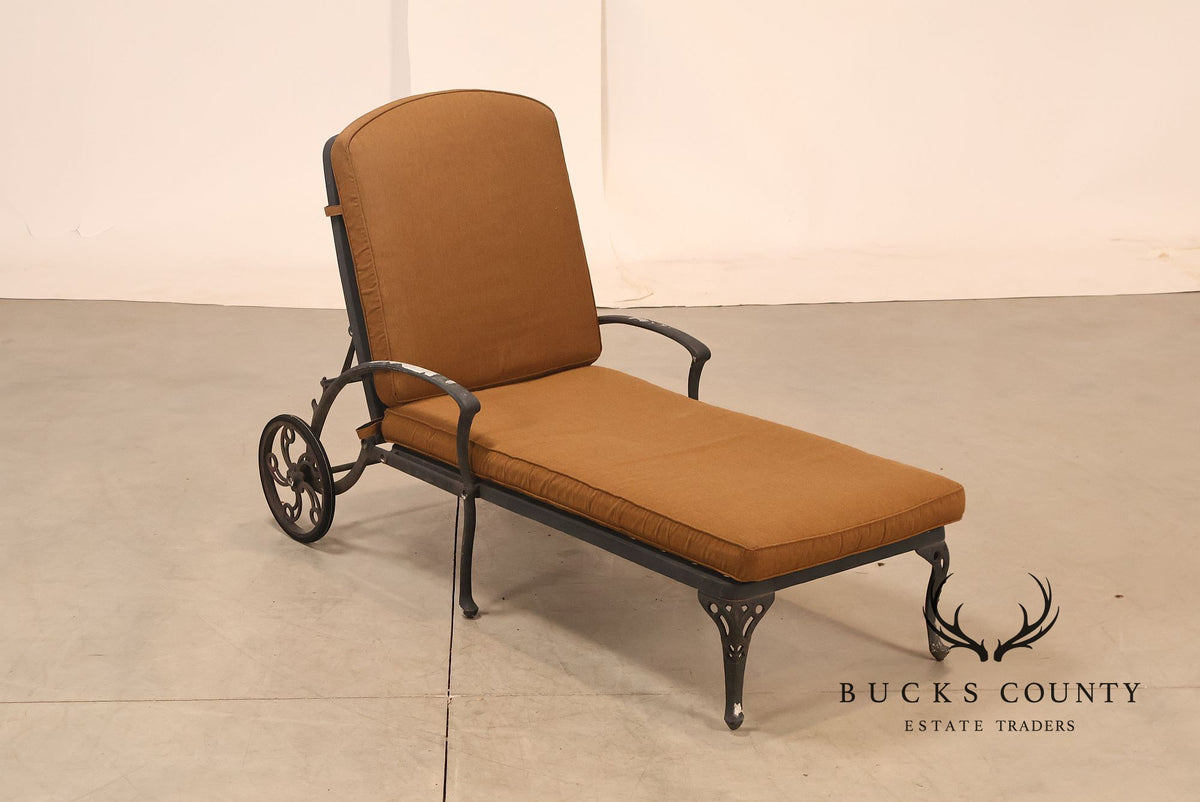 Hanamint Tuscany Pair Of Cast Aluminum Outdoor Chaise Lounge Chairs