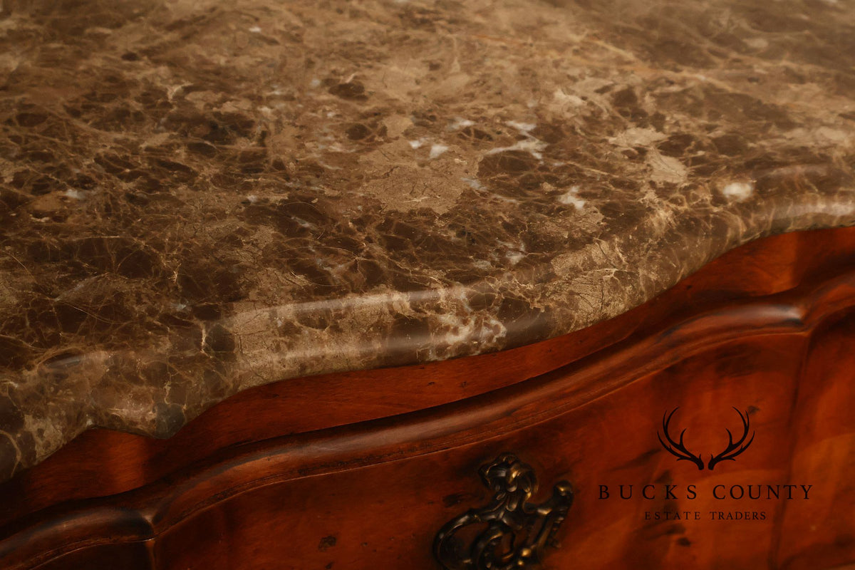 Century Furniture French Provincial Style Marble Top Chest