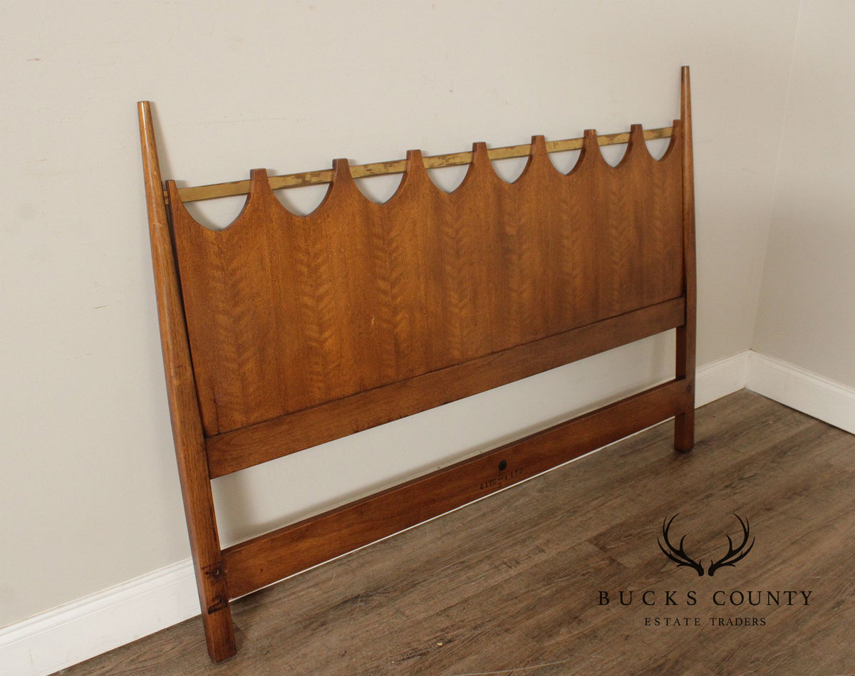 John Stuart Mid Century Modern Walnut Queen Headboard