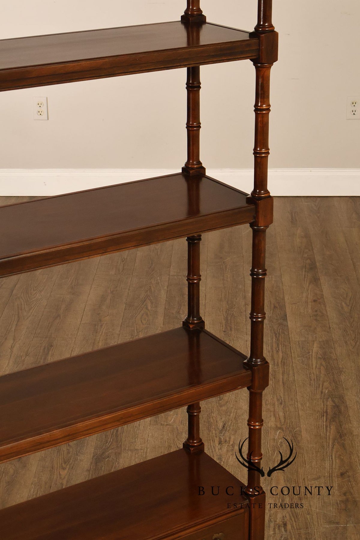 Ethan Allen 'Georgian Court' Faux Bamboo Etagere