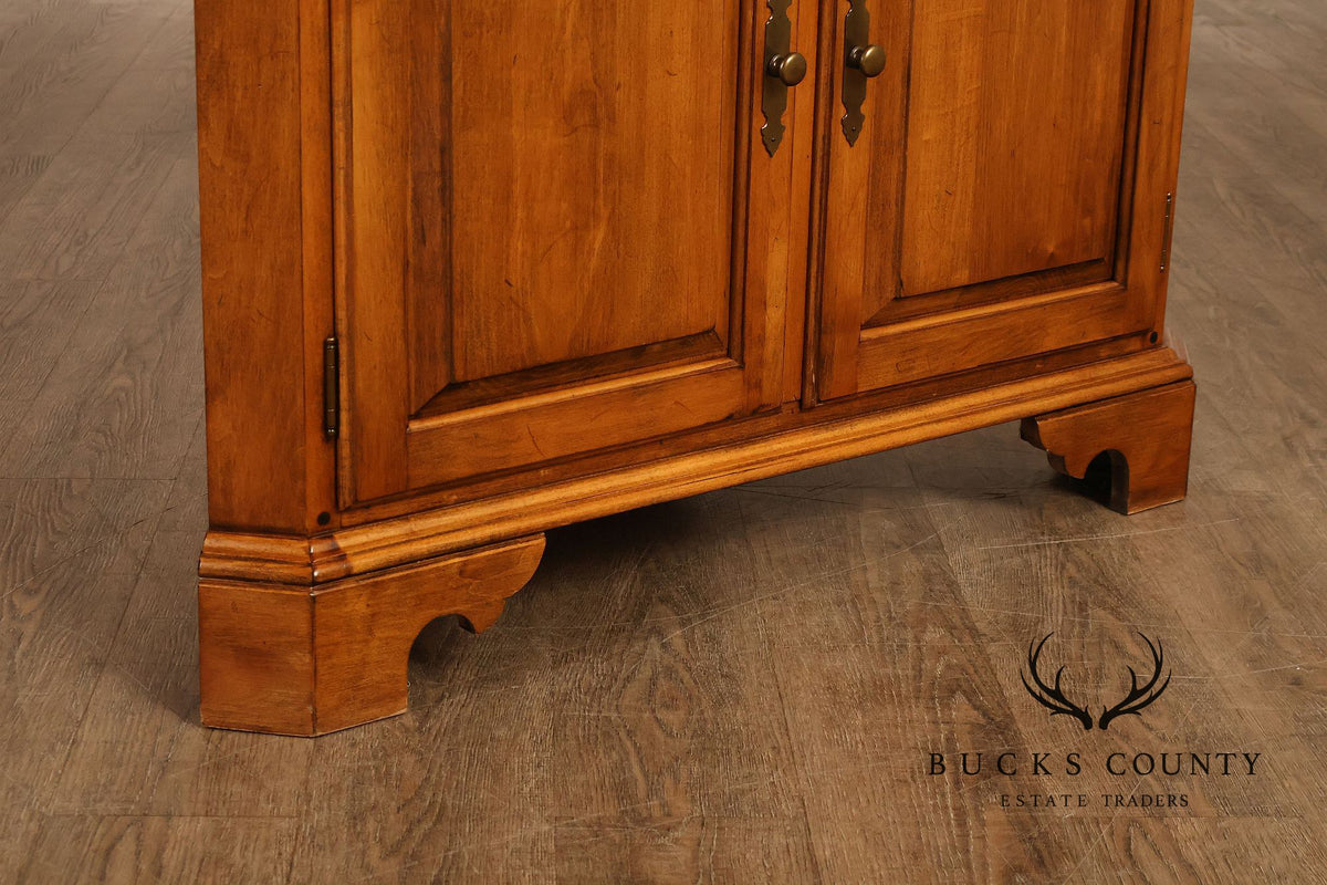 Ethan Allen 1776 Collection Pair of Maple Corner Cabinets