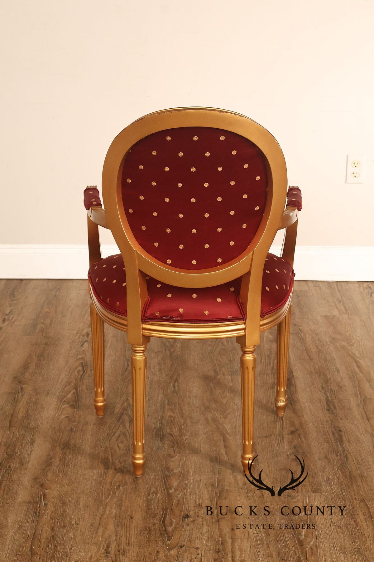 Ethan Allen French Louis XVI Style Giltwood Desk Chair