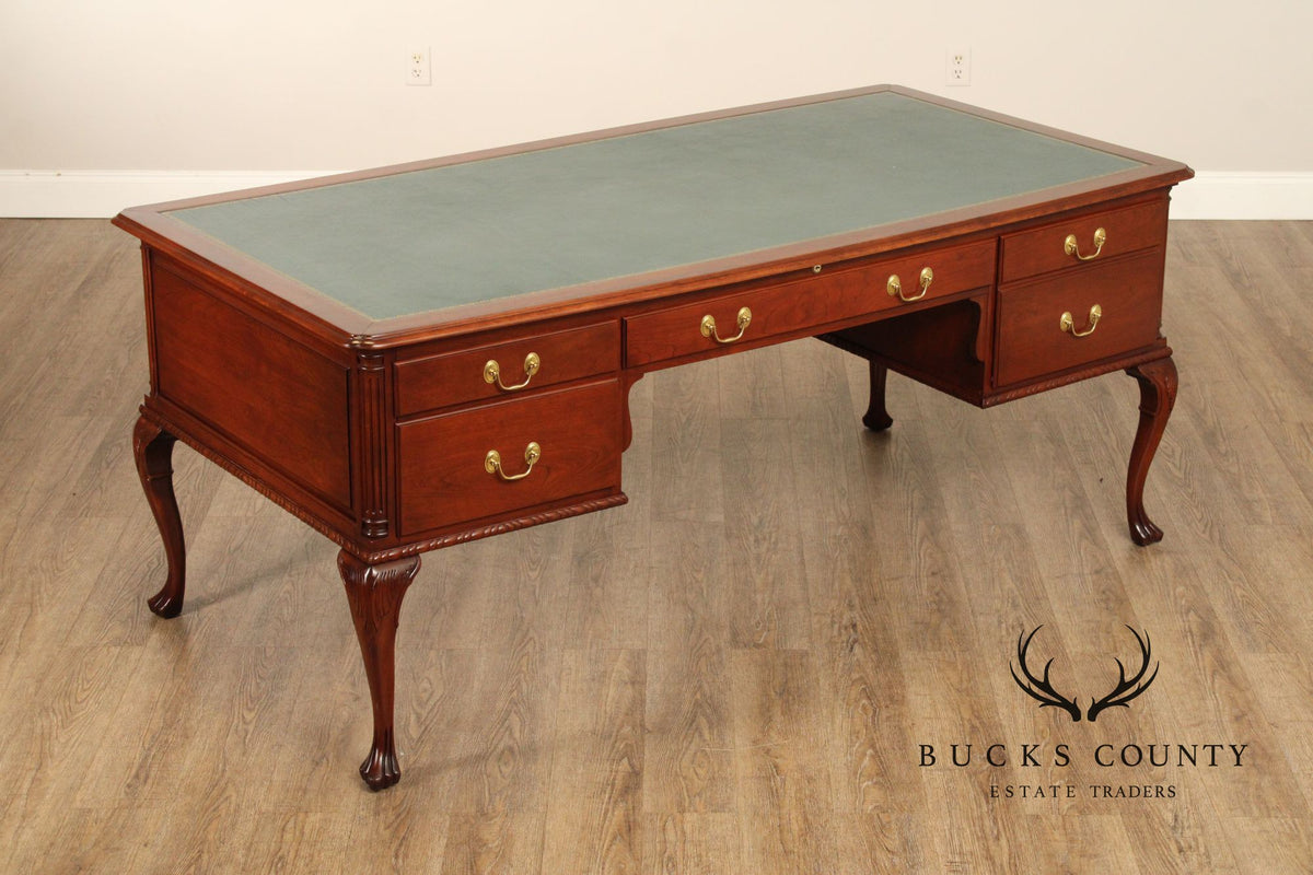 Harden Georgian Style Cherry Leather Top Executive Writing Desk