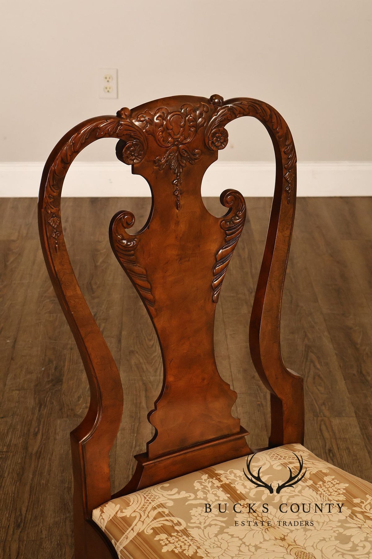Baker Furniture 'Stately Homes' Set of Ten Walnut Dining Chairs