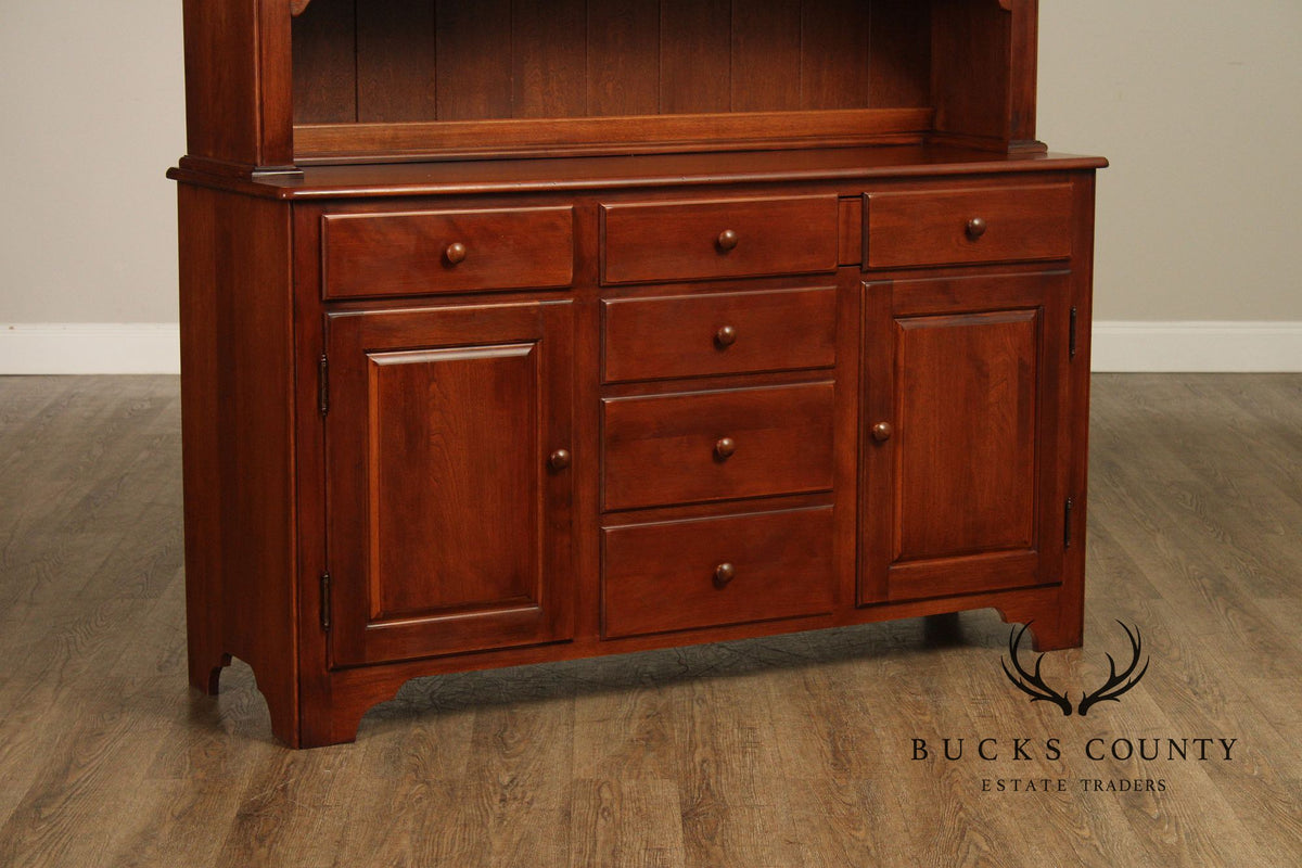 Nichols & Stone Cherry Step Back China Cabinet Hutch