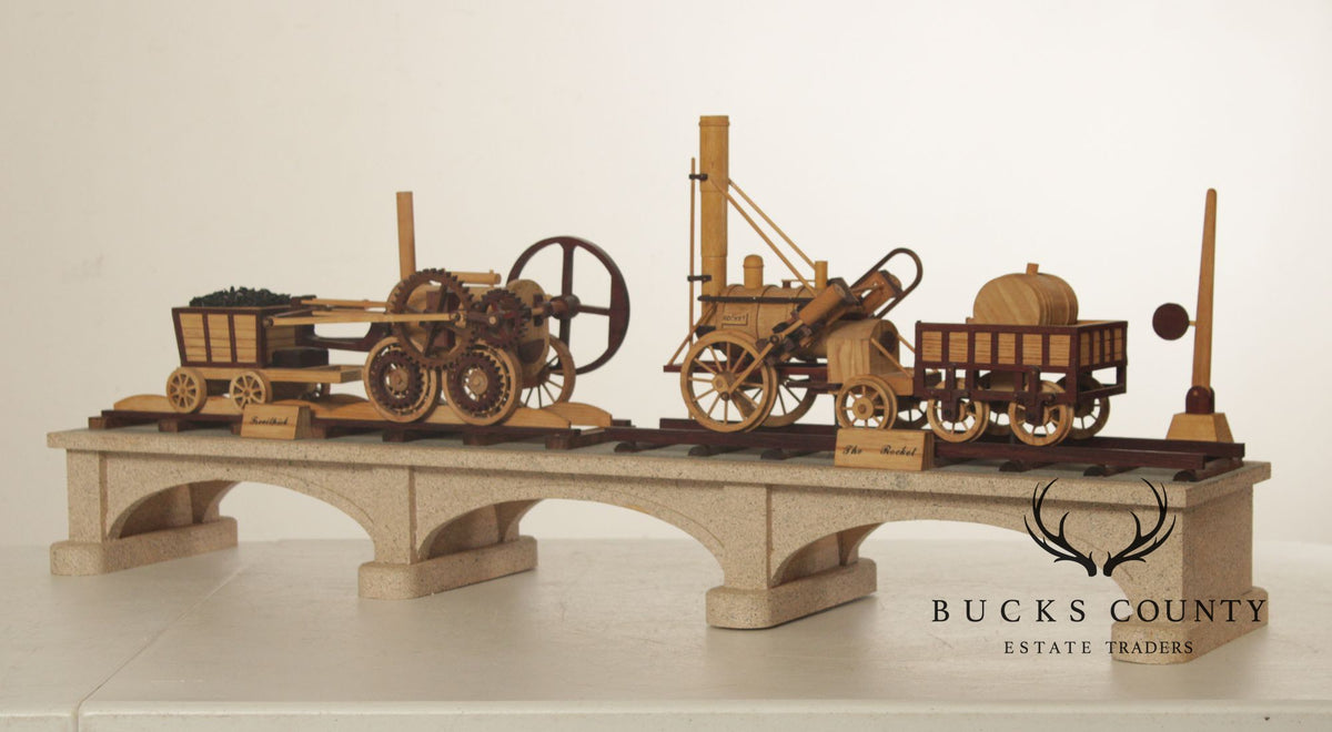 Philip Jacoby Carved Wood Model Train