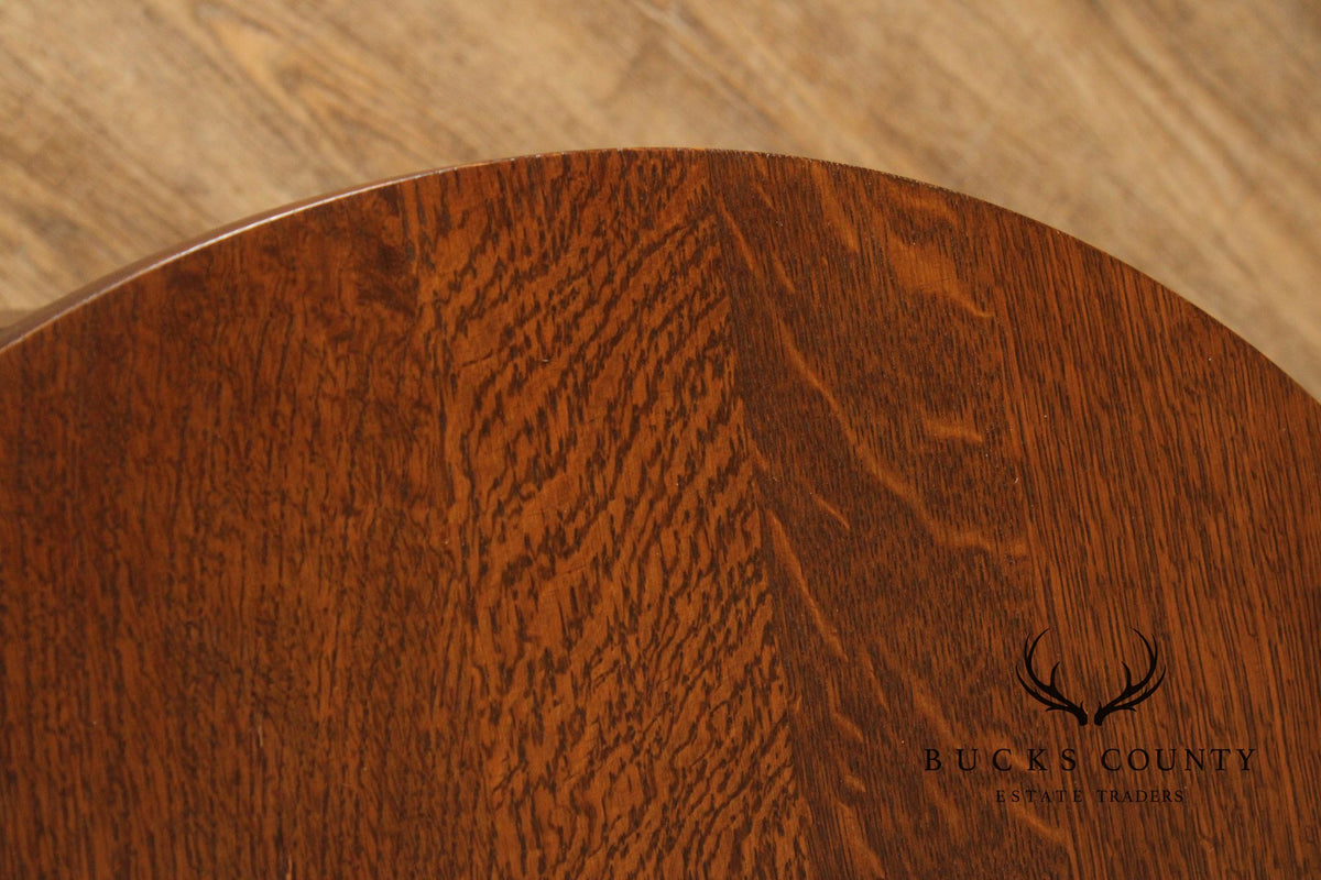 Stickley Mission Collection Oak Round Lamp Table