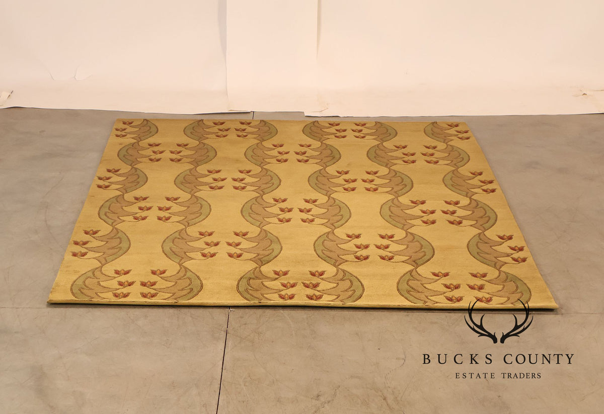 Stickley Designer Rugs Wool Area Rug Tulip Pattern 9x12