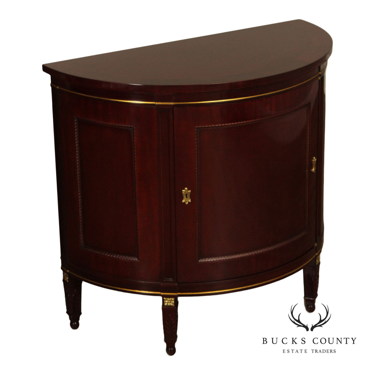 Kindel Winterthur Mahogany Demilune Cabinet