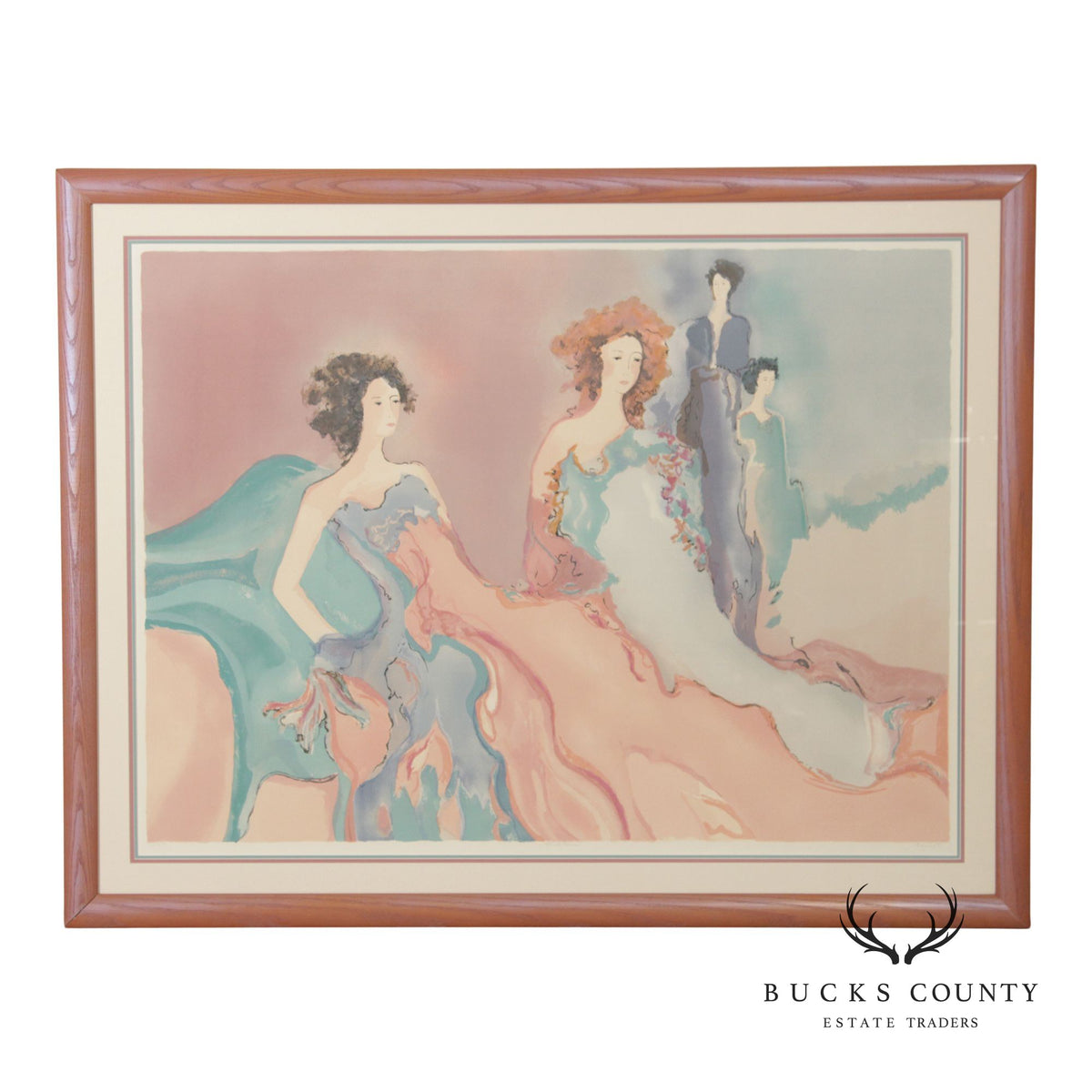 Jane Bazinet Framed Serigraph Print, 'Misty Road'