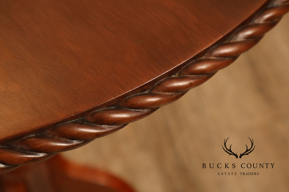 The Hillcrafters Guild Solid Cherry Tilt Top Tea Table