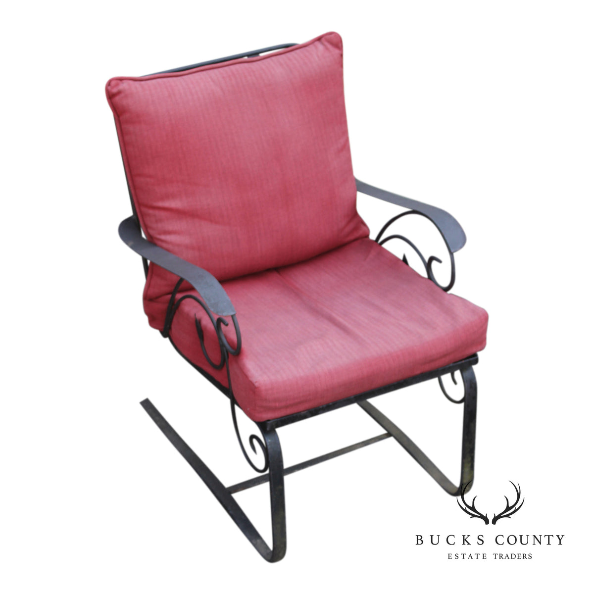 Vintage Outdoor Patio Wrought Iron Rocker