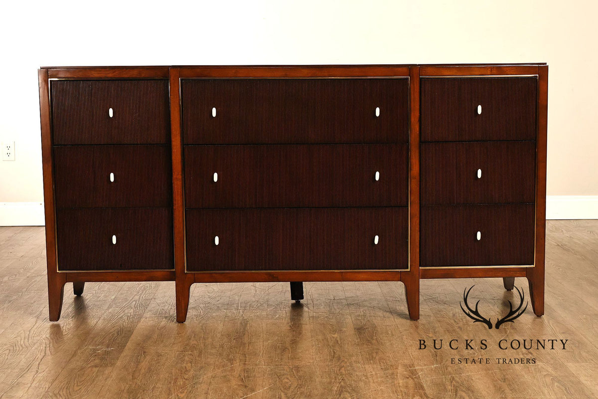 Caracole Modern Nine Drawer Mahogany Long Dresser