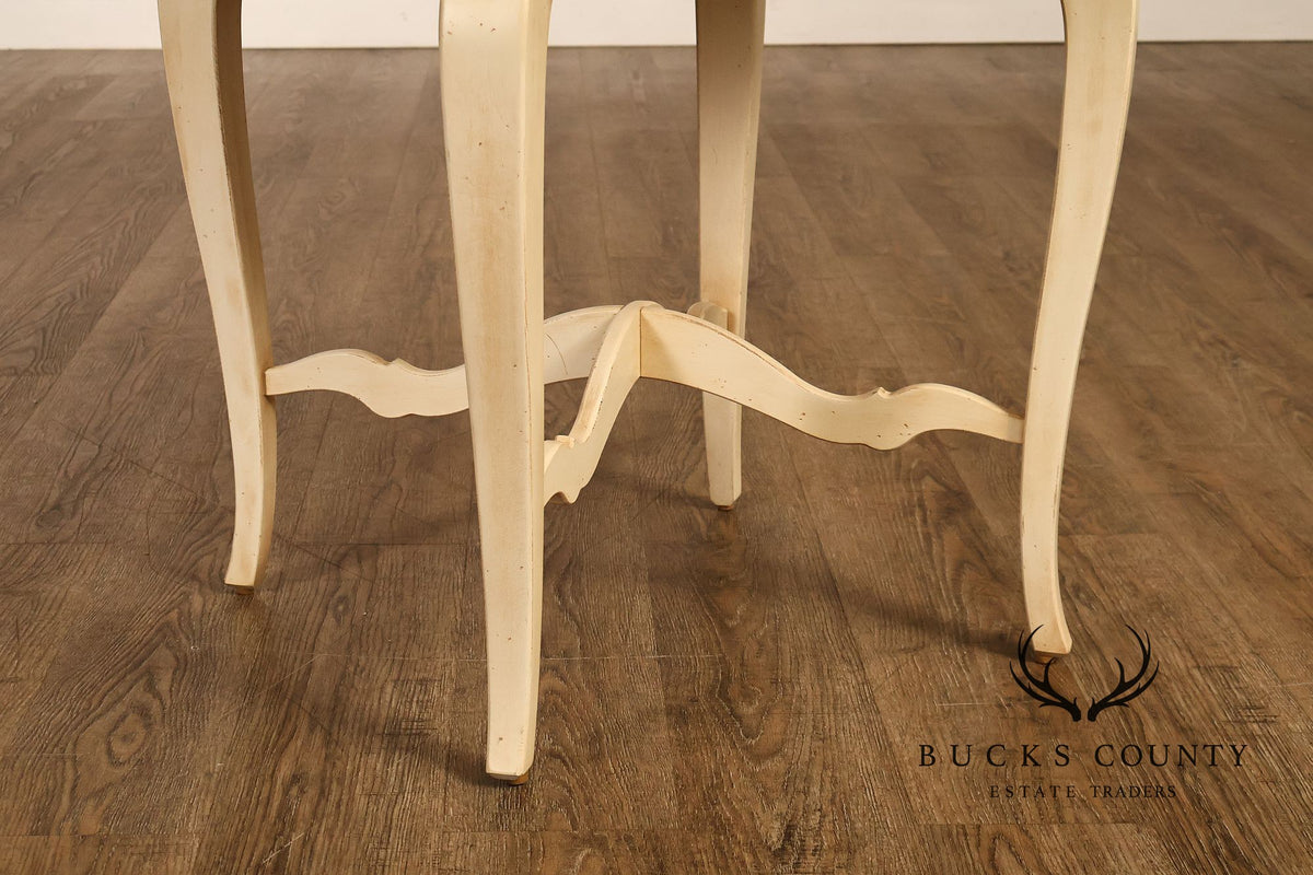 Ethan Allen 'Country French' Cream-Painted Side Table
