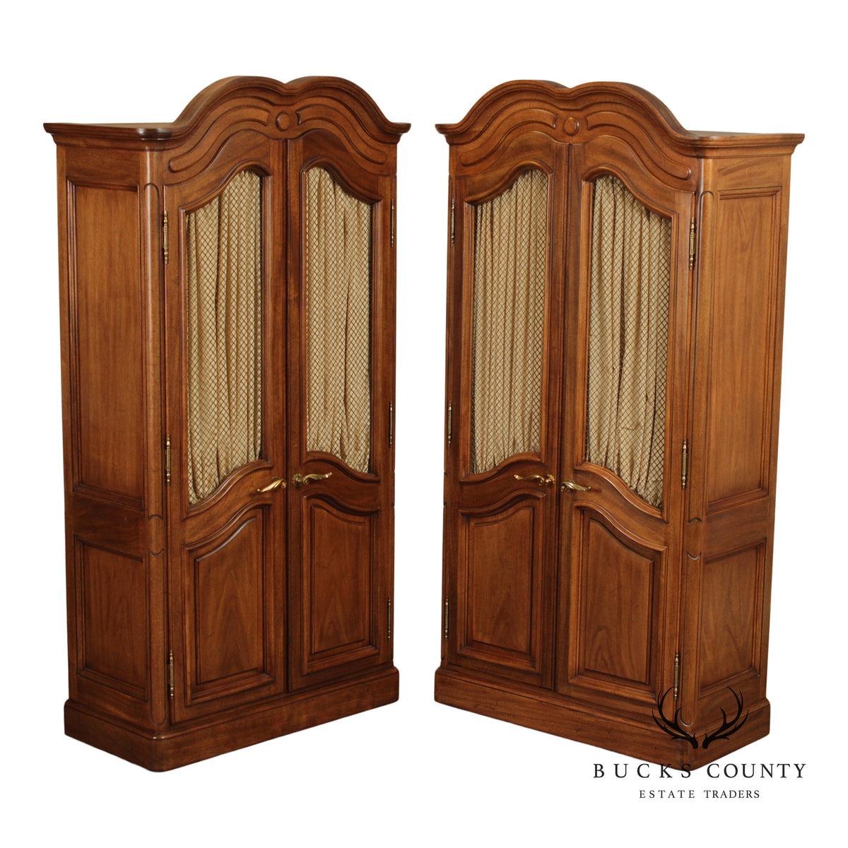 John Stuart French Louis XVI Style Pair of Vintage Armoires