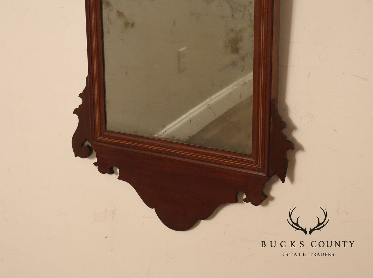 Antique Chippendale Style Mahogany Wall Mirror