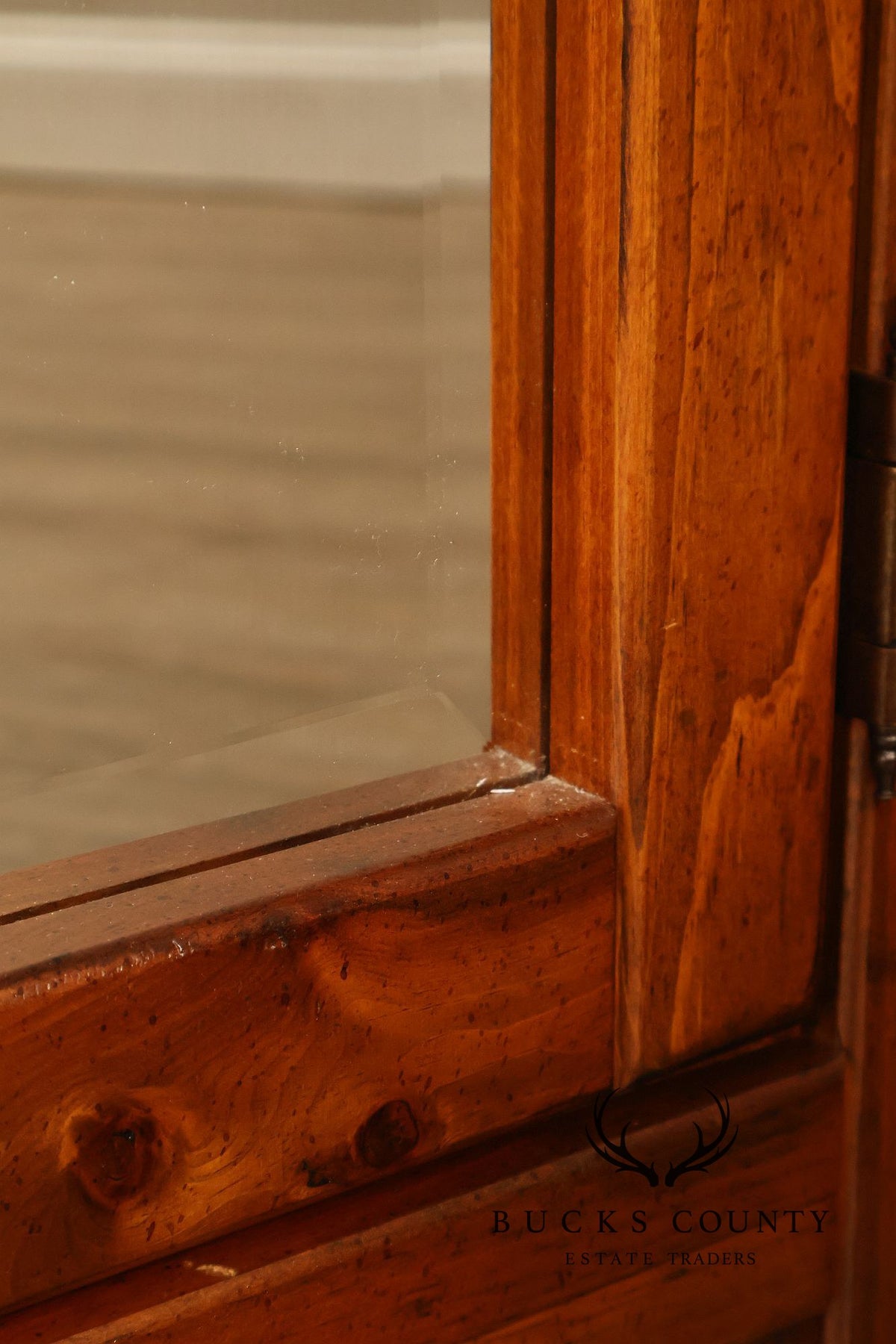 Bassett Furniture American Country Oak Seven Drawer Armoire Chifferobe With Mirror