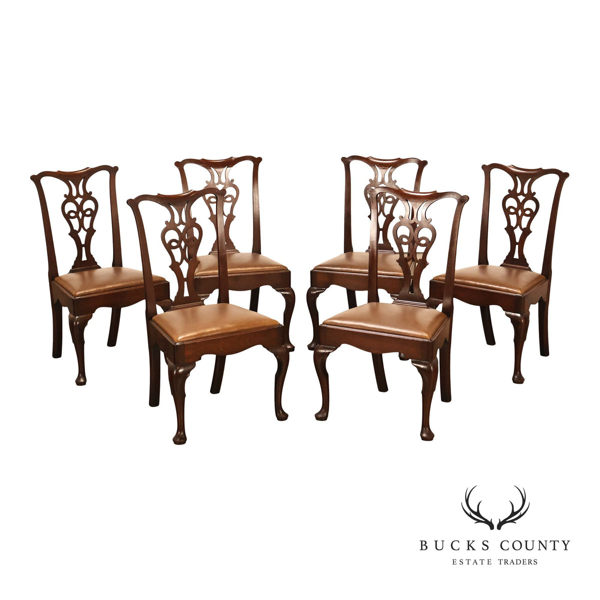 Georgie III Style Antique Set of Six Mahogany Dining chairs