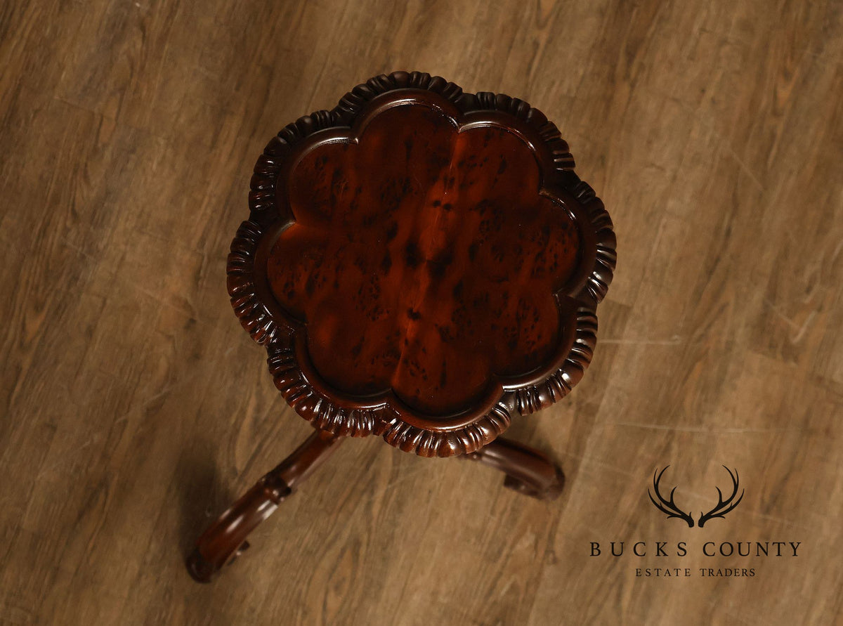 Baker Furniture Carved Mahogany Plant Stand