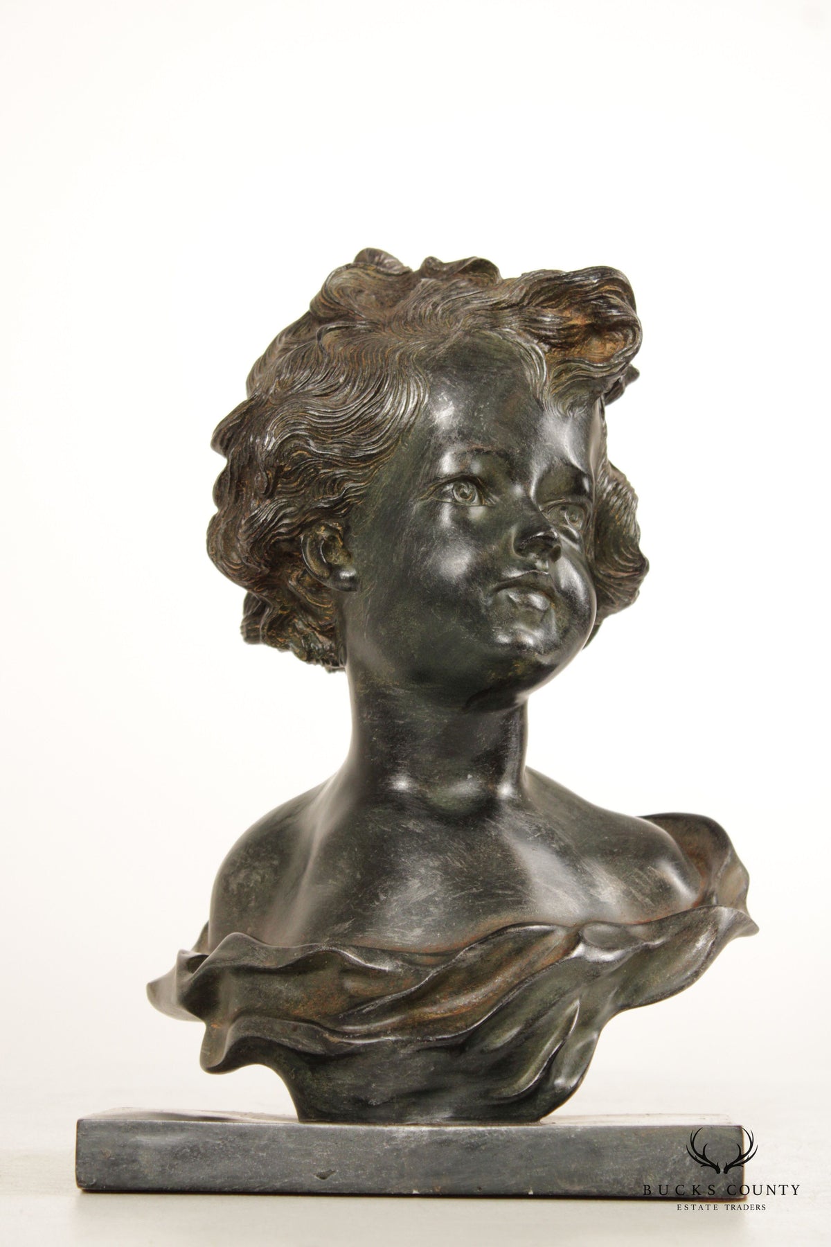 Vintage Classical Style Bronzed Bust Statue
