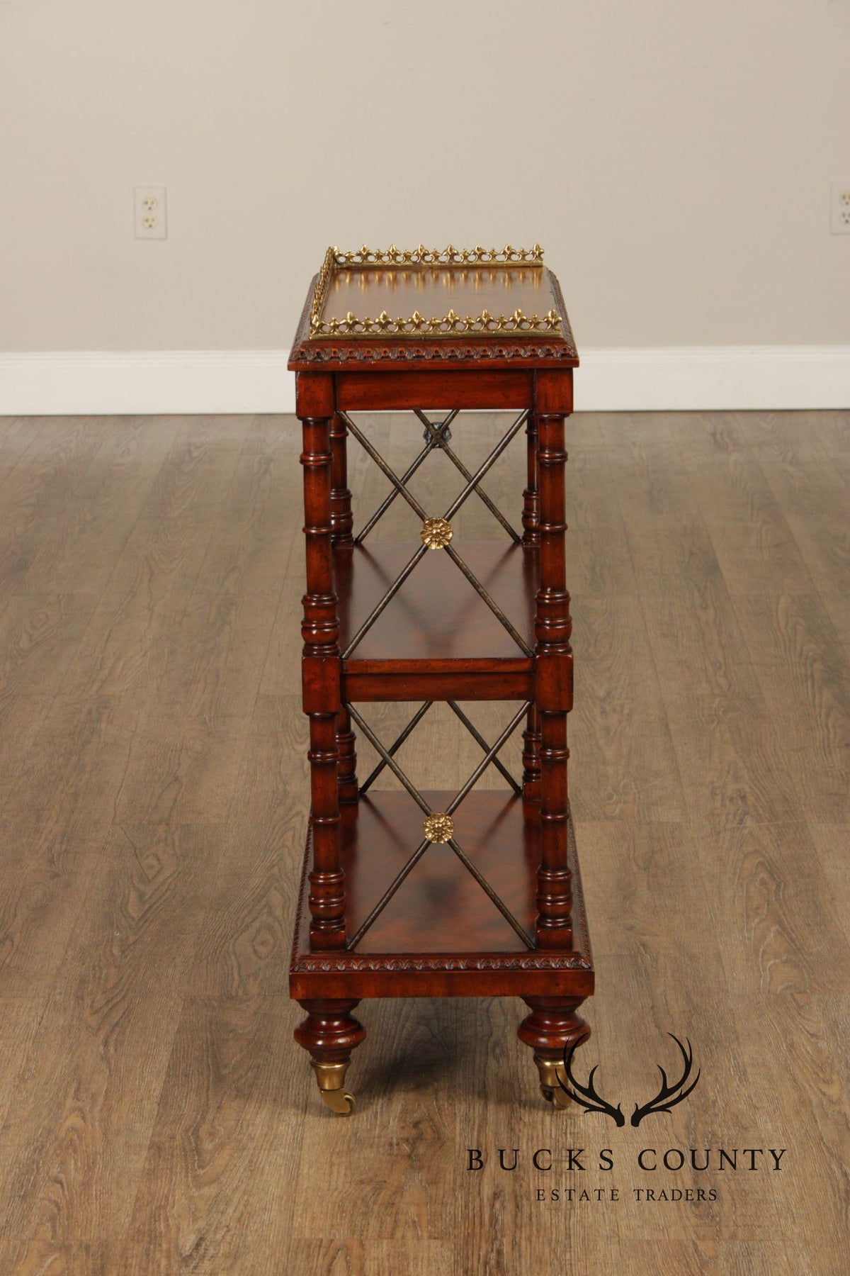 Maitland Smith George IV Style Pair of Mahogany Bookcases