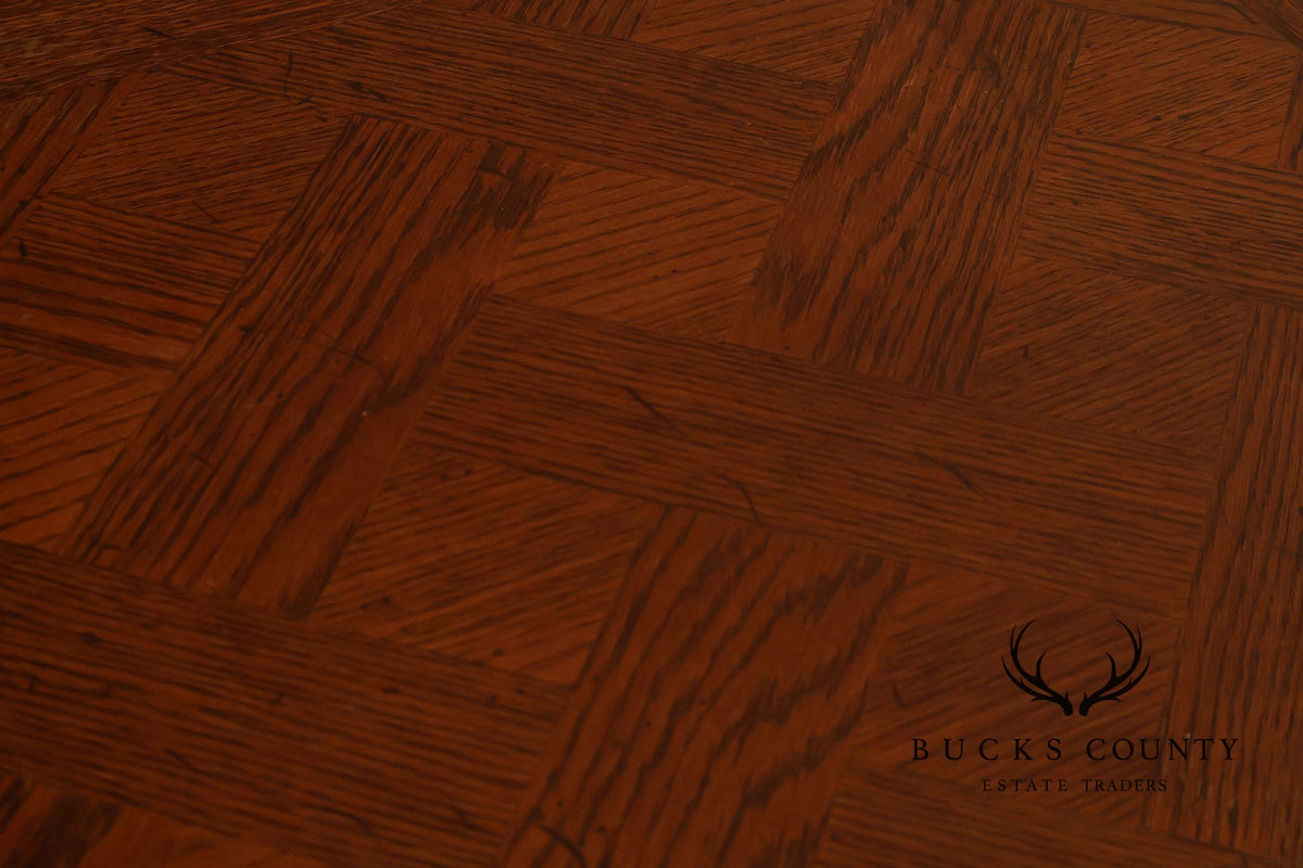 Italian Louis XV Style Oak Parquetry Side Table