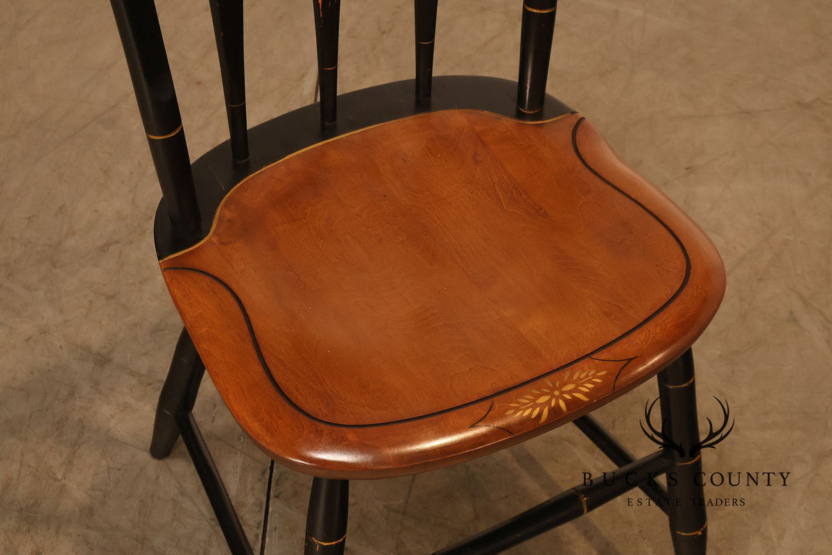 L. Hitchcock Pair of Paint Decorated Side Chairs