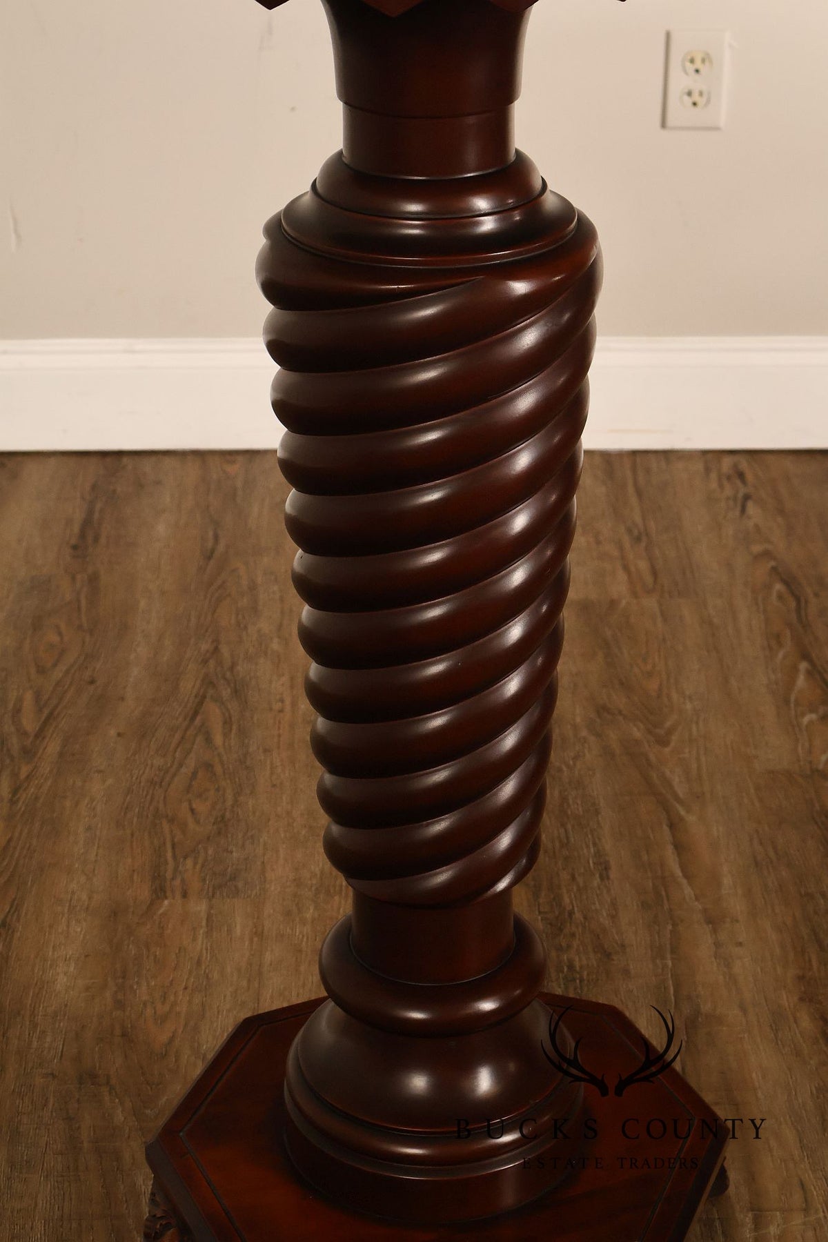 Baroque Revival Style Mahogany Carved Pedestal Stand