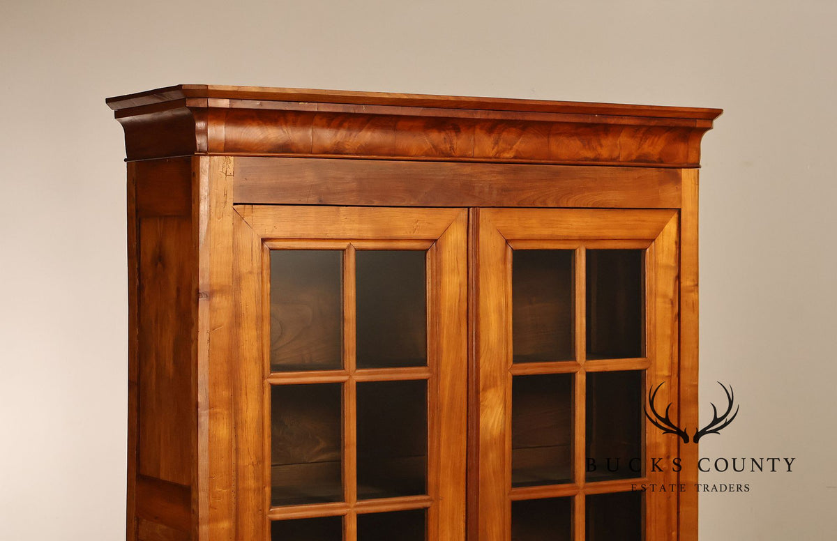 Antique French Louis Philippe Cherry Display Bookcase
