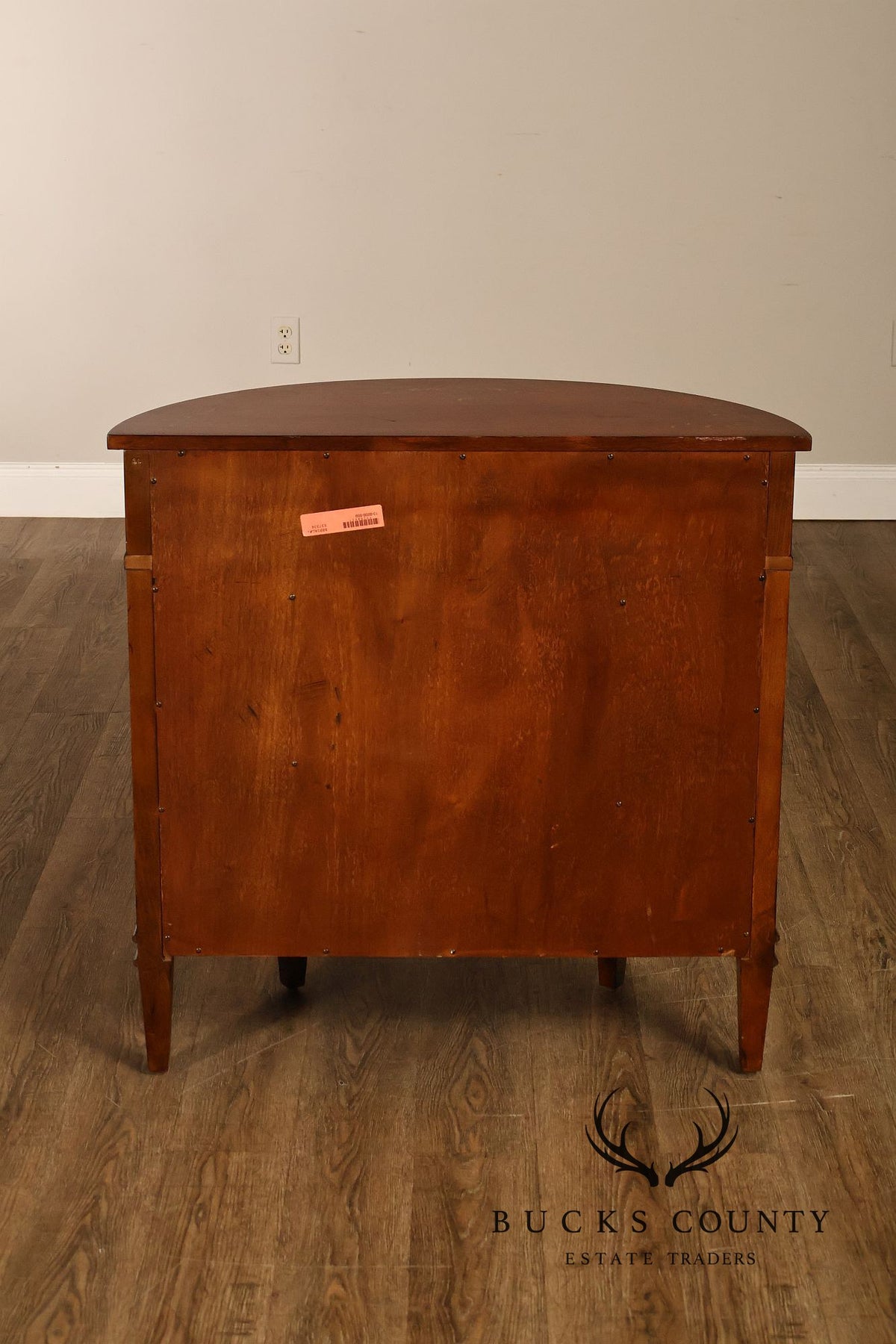 Ethan Allen Adam Style Pair of Painted Demilune Chests