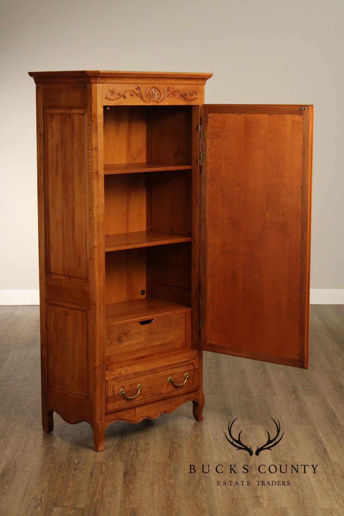 Ethan Allen Legacy Bonnetiere French Provincial Style Maple Armoire