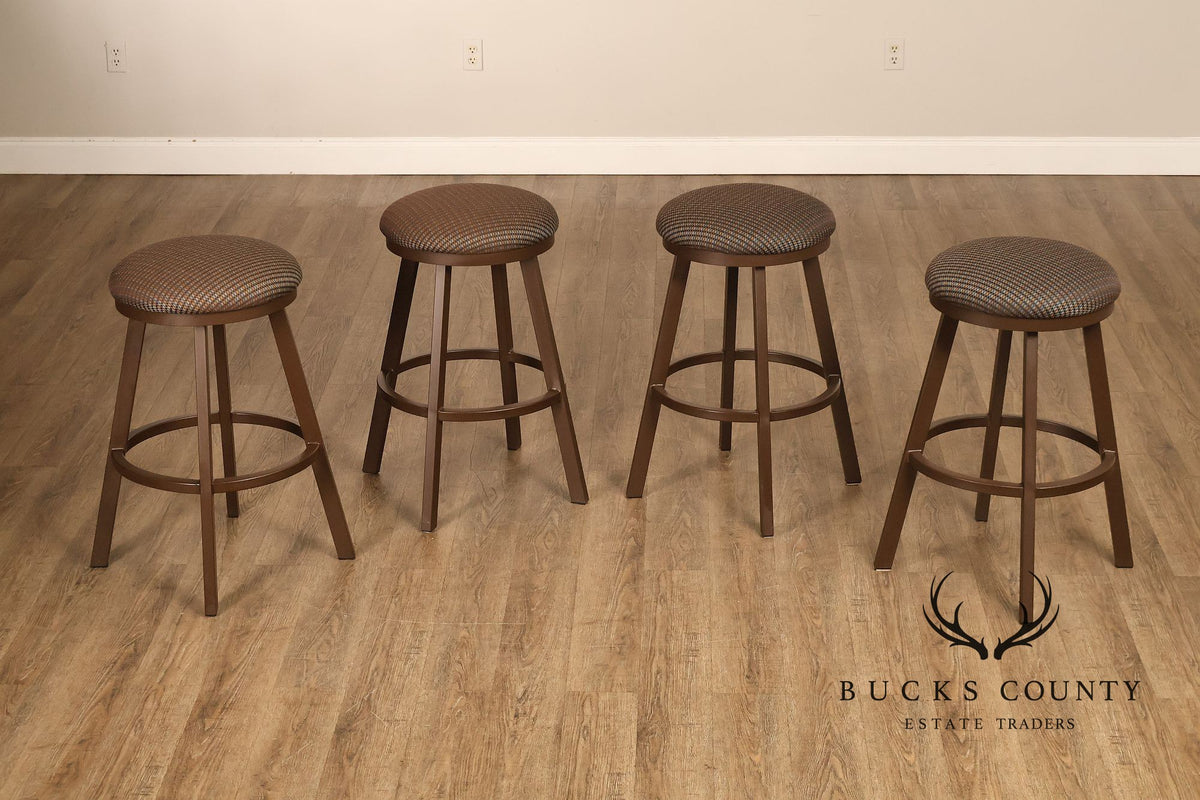 Tempo Industries Set of Four Swivel Backless Bar Stools