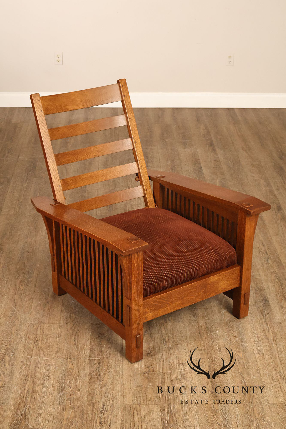 Stickley Mission Collection Oak Spindle Morris Chair