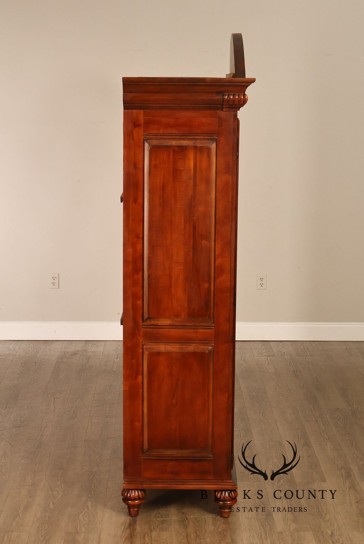 Ethan Allen 'British Classics' Carved Maple And Birch Armoire