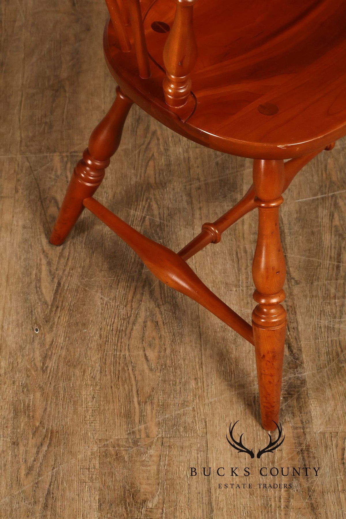 Duckloe Brothers Pair of Cherry Windsor Armchairs