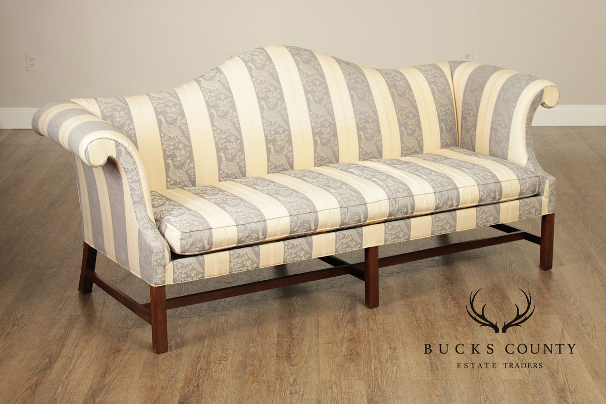 Kittinger Williamsburg Chippendale Style Mahogany Camelback Sofa