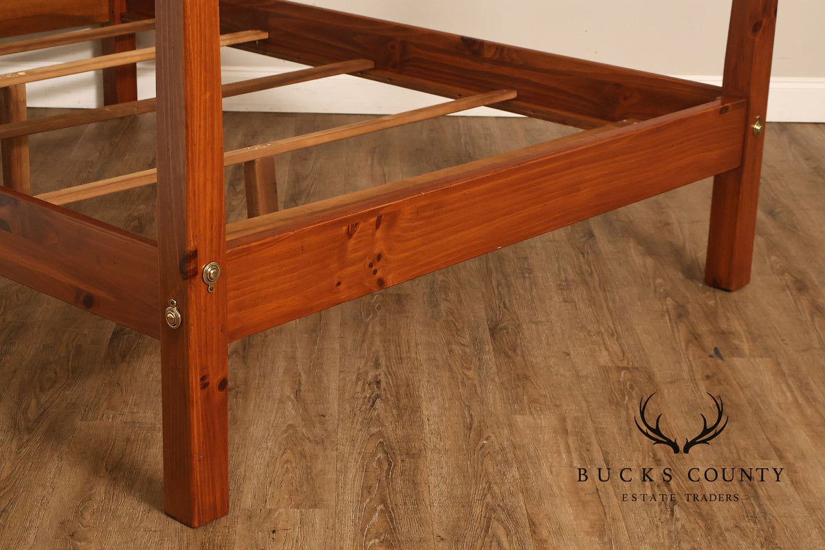 Ethan Allen Shaker Style Pine Pencil Post Queen Bed