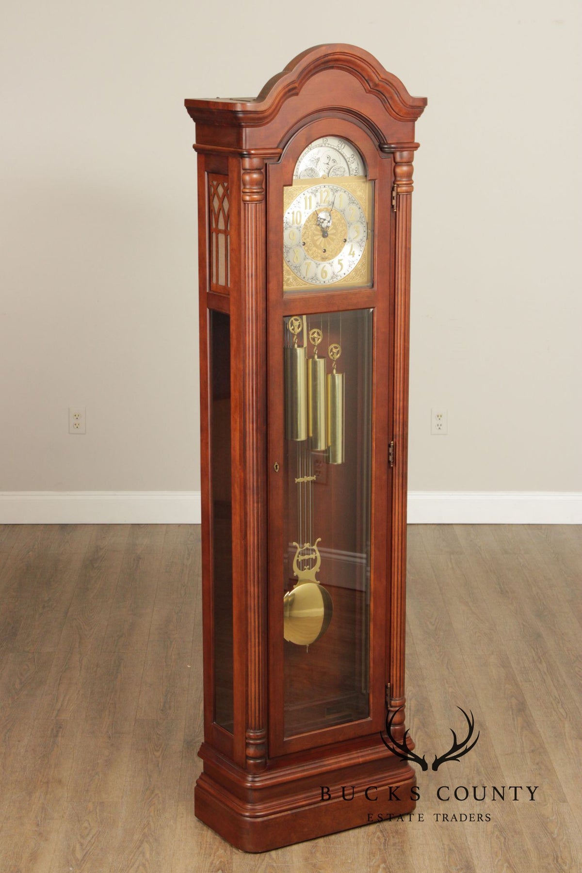 Ridgeway Traditional Cherry Grandfather Clock