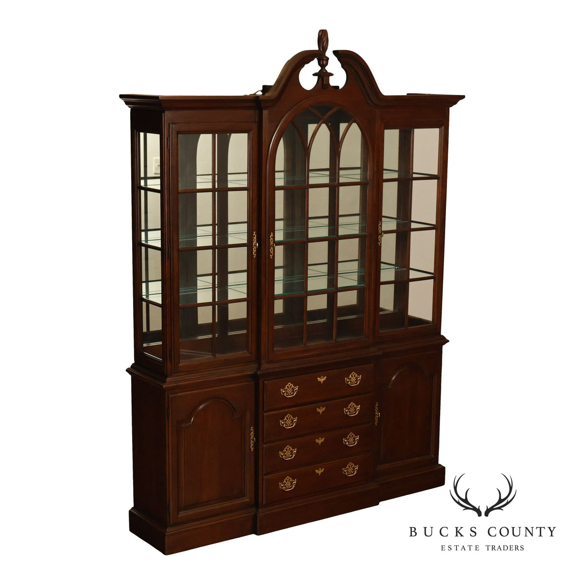 Harden Charleston Collection Cherry Breakfront China Cabinet