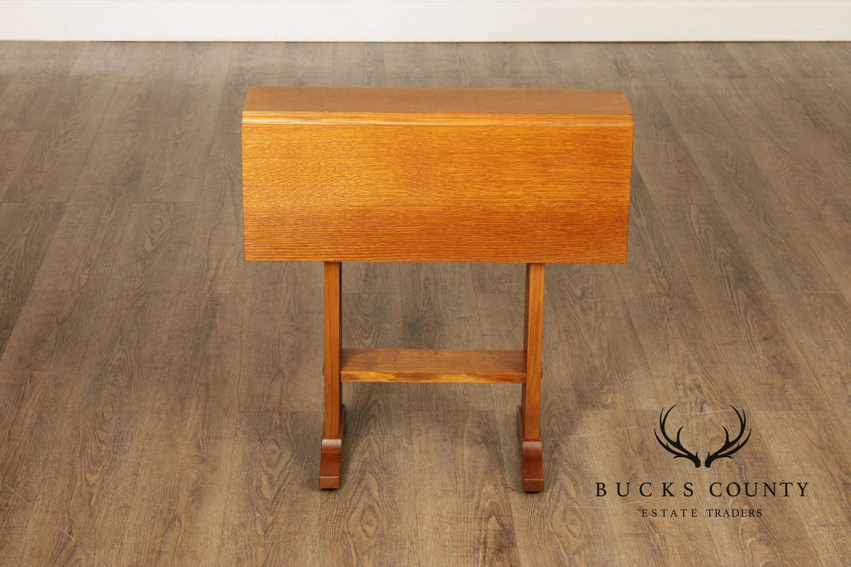 Stickley Mission Collection Oak Drop Leaf Side Table