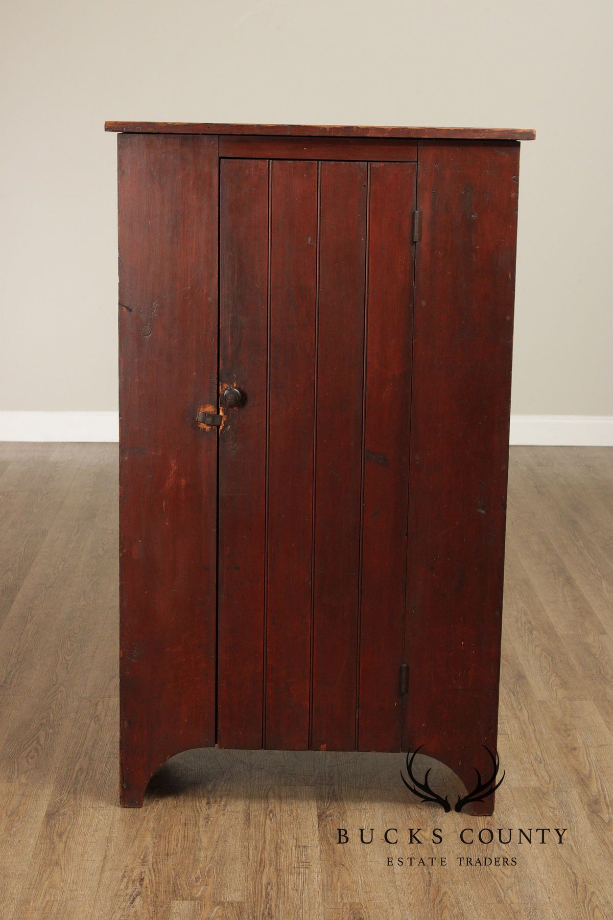 Antique Primitive Painted Single Door Cupboard