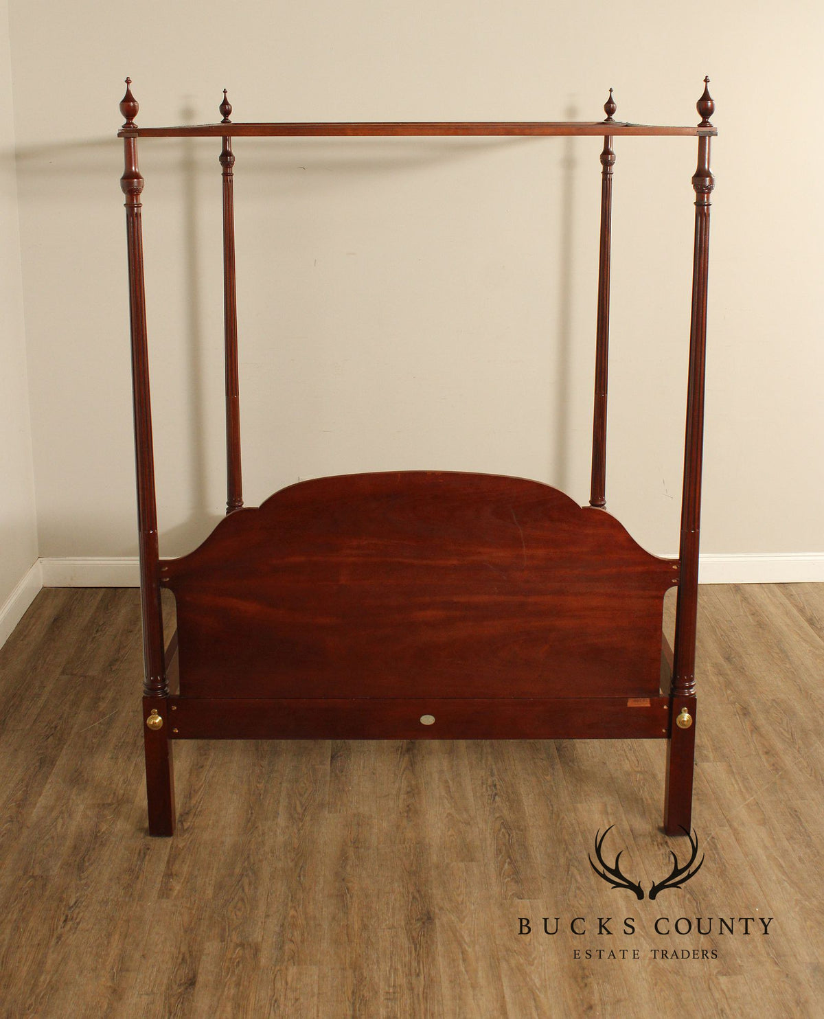Baker Furniture Mahogany Queen Canopy Bed