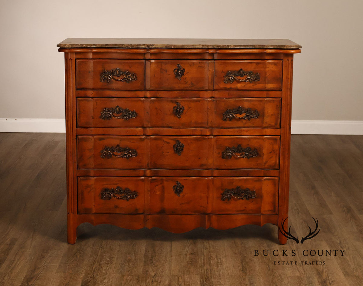 Century Furniture French Provincial Style Marble Top Chest