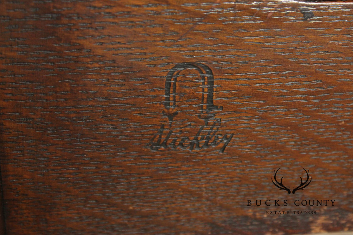 Gustav Stickley Antique Round Mission Oak Expandable Five-Leg Dining Table