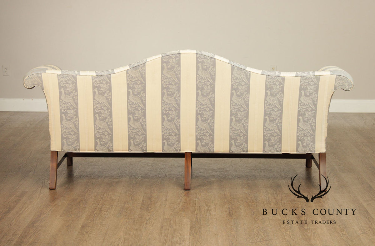Kittinger Williamsburg Chippendale Style Mahogany Camelback Sofa