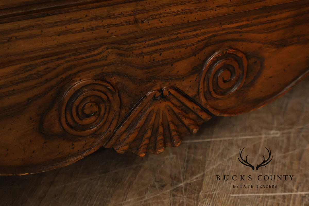 Baker Furniture Company Burl Wood Long Bombe Dresser